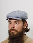 Кепка STETSON арт. 6381503 DRIVER CAP COTTON HERRINGBONE (голубой)